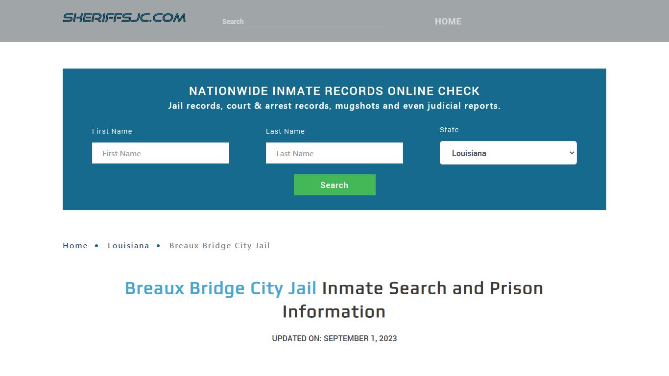 Breaux Bridge City Jail Inmate Search, Visitation, Phone no. & Mailing ...